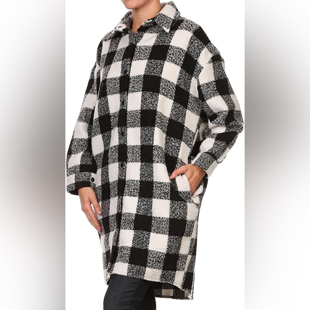 Renee C. oversized plaid coat